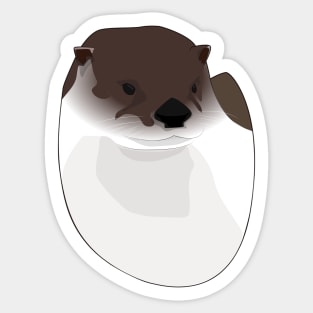 River Otter Head Sticker